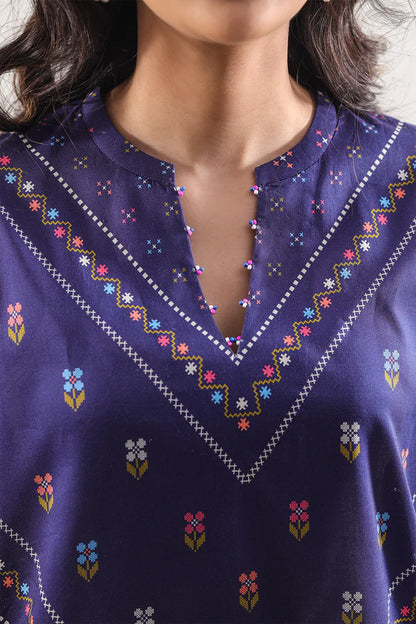 Royal Blue | Saya 3pc Unstitched Lawn Suit