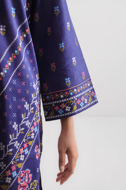 Royal Blue | Saya 3pc Unstitched Lawn Suit