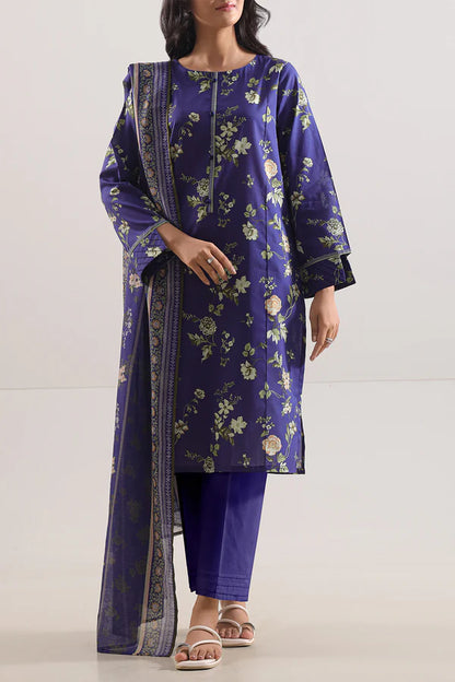 Blue | Saya 3pc Unstitched Lawn Suit