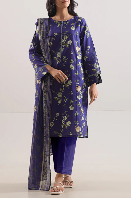 Blue | Saya 3pc Unstitched Lawn Suit