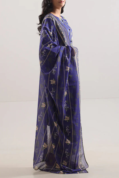 Blue | Saya 3pc Unstitched Lawn Suit