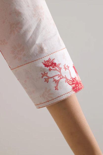 Peach | Saya 3pc Unstitched Lawn Suit