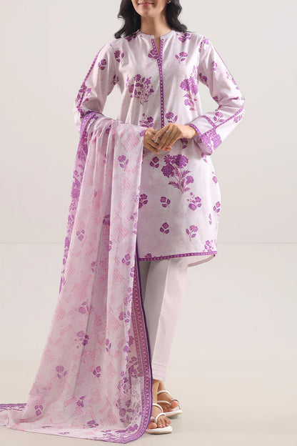 Lavender | Saya 3pc Unstitched Lawn Suit