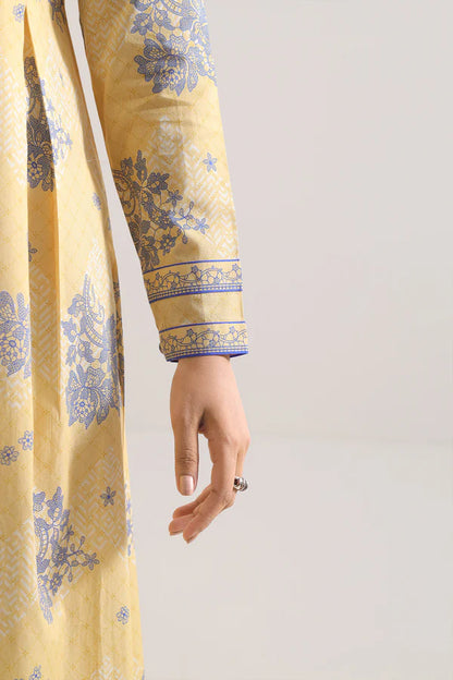 Lemon Yellow | Saya 3pc Unstitched Lawn Suit