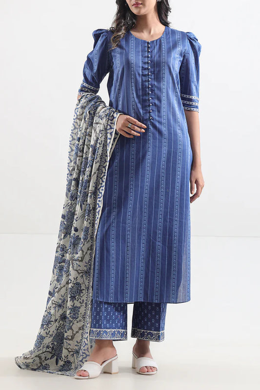 Blue | Saya 2PC Unstitched Lawn Suit