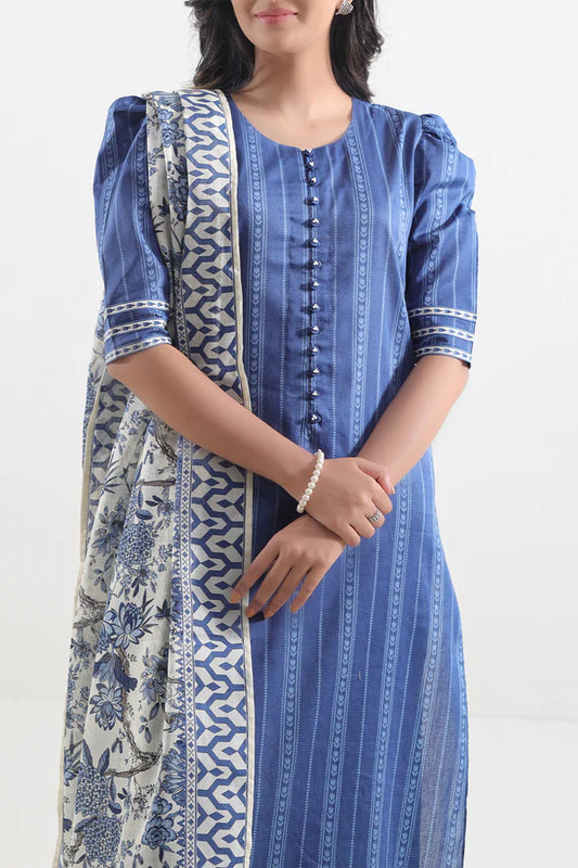 Blue | Saya 2PC Unstitched Lawn Suit
