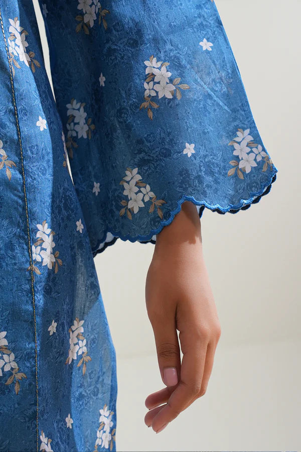 Blue | Saya 3pc Unstitched Lawn Suit