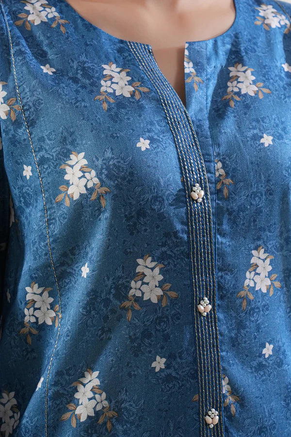 Blue | Saya 3pc Unstitched Lawn Suit