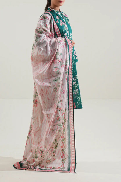 Green | Saya 3pc Unstitched Lawn Suit