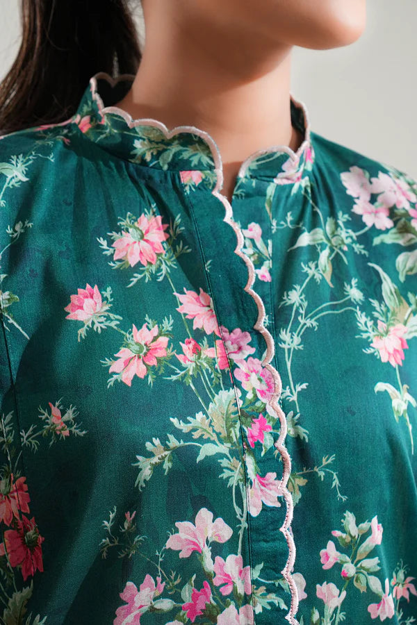 Green | Saya 3pc Unstitched Lawn Suit