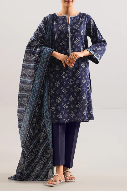 Blue | Saya 3pc Unstitched Lawn Suit