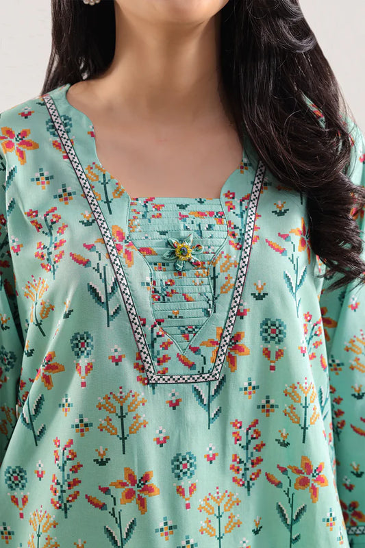 Mint Green | Saya 3pc Unstitched Lawn Suit