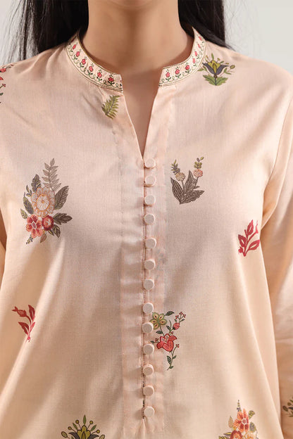 Pale Orange | Saya 3pc Unstitched Lawn Suit