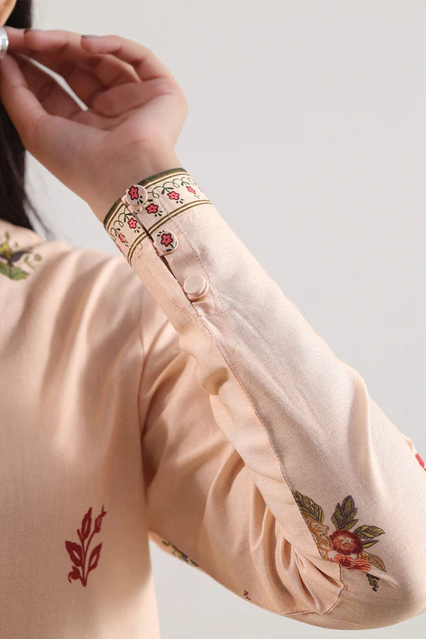 Pale Orange | Saya 3pc Unstitched Lawn Suit