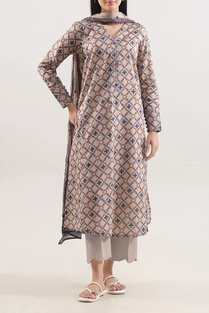 Sand | Saya 3pc Unstitched Lawn Suit