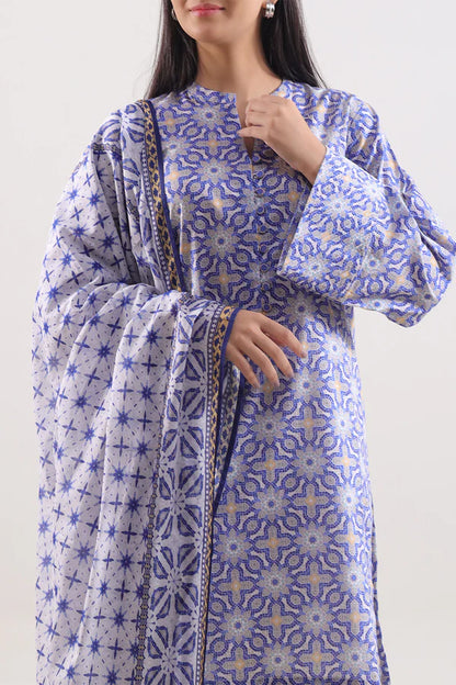Blue | Saya 3pc Unstitched Lawn Suit