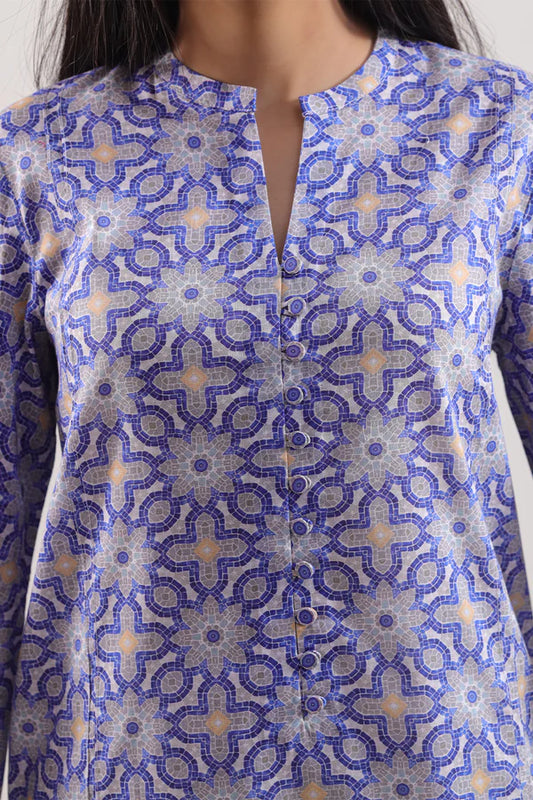 Blue | Saya 3pc Unstitched Lawn Suit