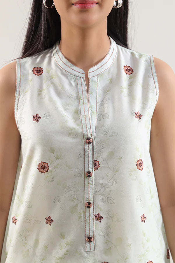 Ivory | Saya 3pc Unstitched Lawn Suit