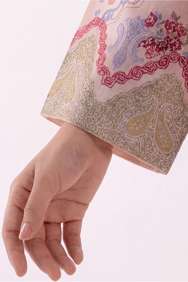 shot of the Saya Printed Lawn Suit Ivory