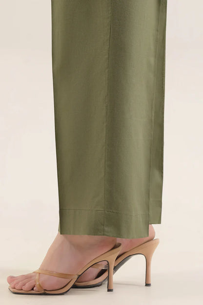 Sage Green Saya Cotton Jacquard 3pc suit worn by model showcasing luxury unstitched tailoring.