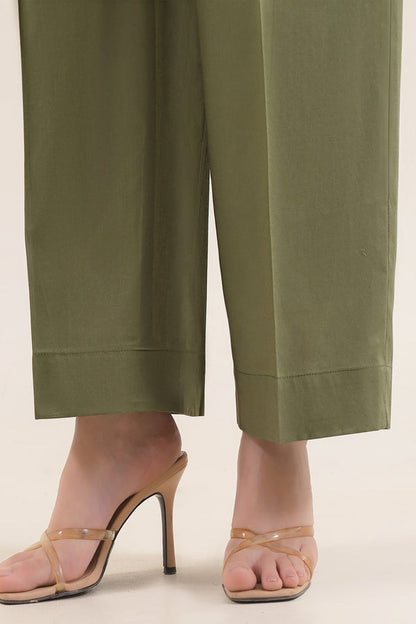 Sage Green Saya Cotton Jacquard 3pc suit worn by model showcasing luxury unstitched tailoring.