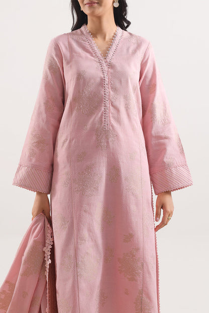 Light Pink | Saya 3pc Unstitched Cotton Jacquard 3-Piece
