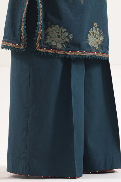 Dark Sea Green | Saya 3pc Unstitched Cotton Jacquard 3-Piece