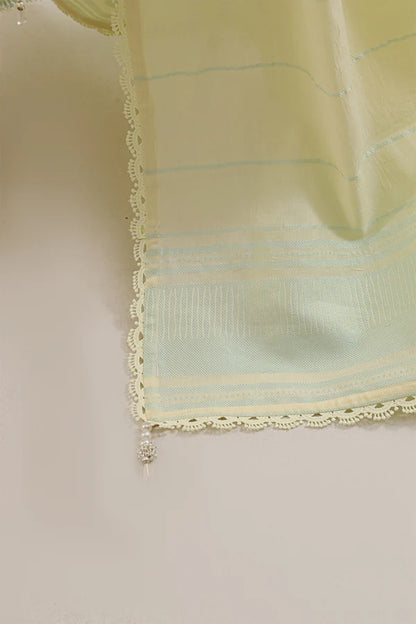 Saya Cotton Jacquard 3pc - Pastel Yellow