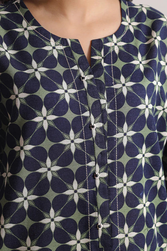 Saya 3pc Unstitched Khaddar Suit | Green