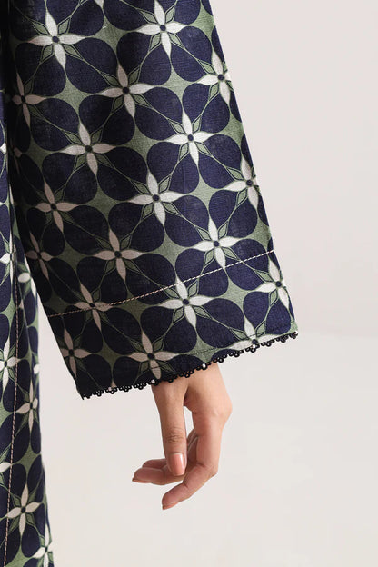 Saya 3pc Unstitched Khaddar Suit | Green