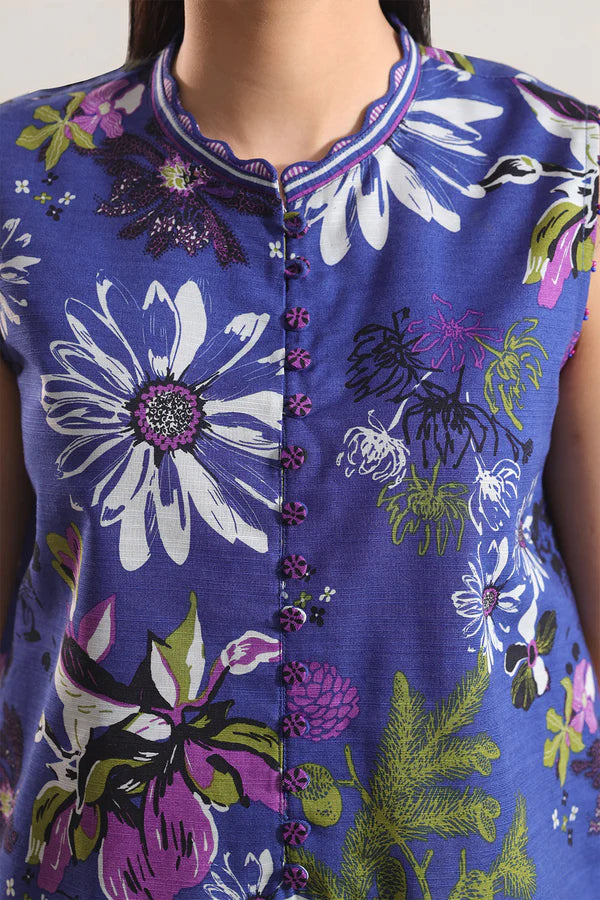 Saya 3pc Unstitched Khaddar Suit | Blue