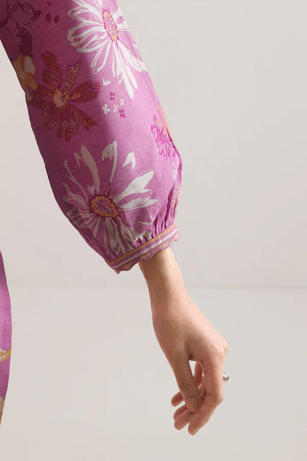 Saya 3pc Unstitched Khaddar Suit | Pink