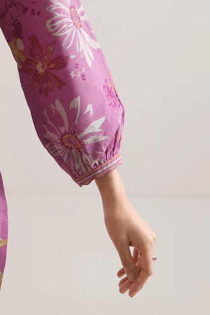 Saya 3pc Unstitched Khaddar Suit | Pink