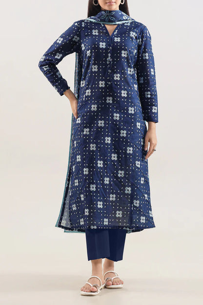 Blue | Saya 3pc Unstitched Lawn Suit