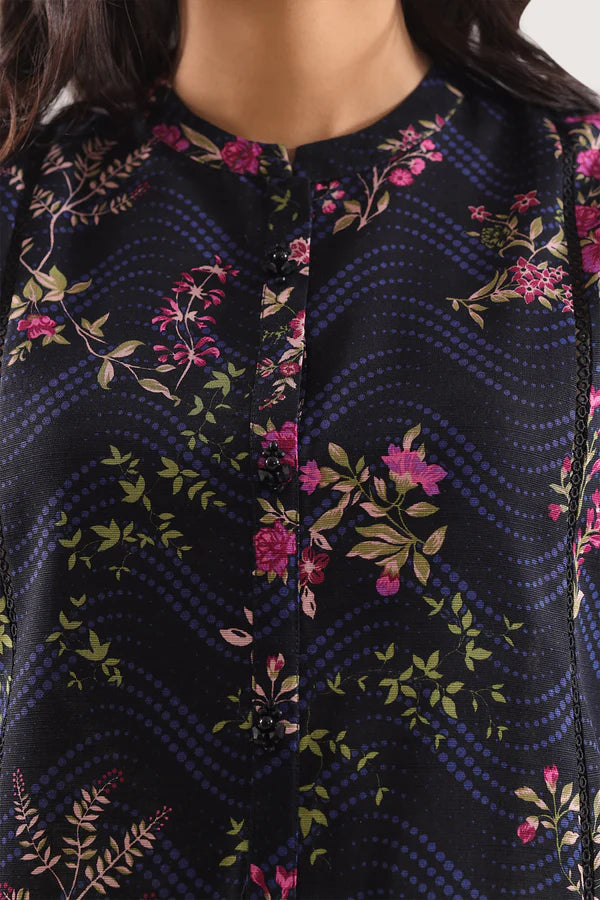 Close-up of the Khaddar weave texture on the Saya 3pc Unstitched Khaddar Suit