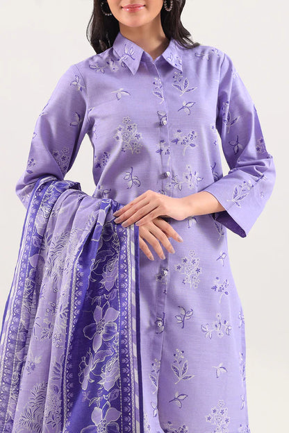 Close-up of the Khaddar weave texture on the Saya 3pc Unstitched Khaddar Suit