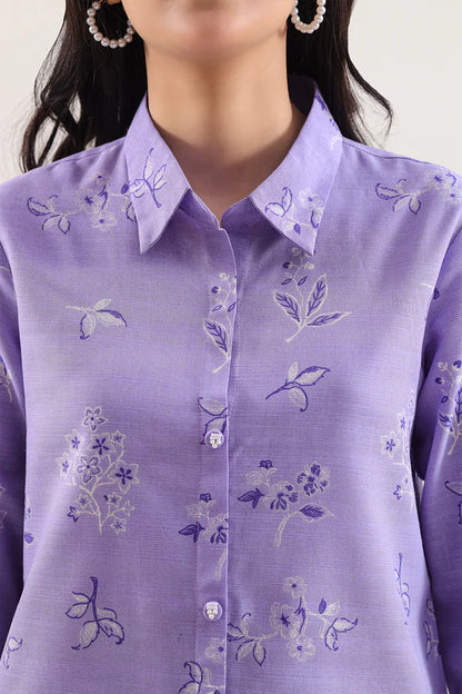 Close-up of the Khaddar weave texture on the Saya 3pc Unstitched Khaddar Suit