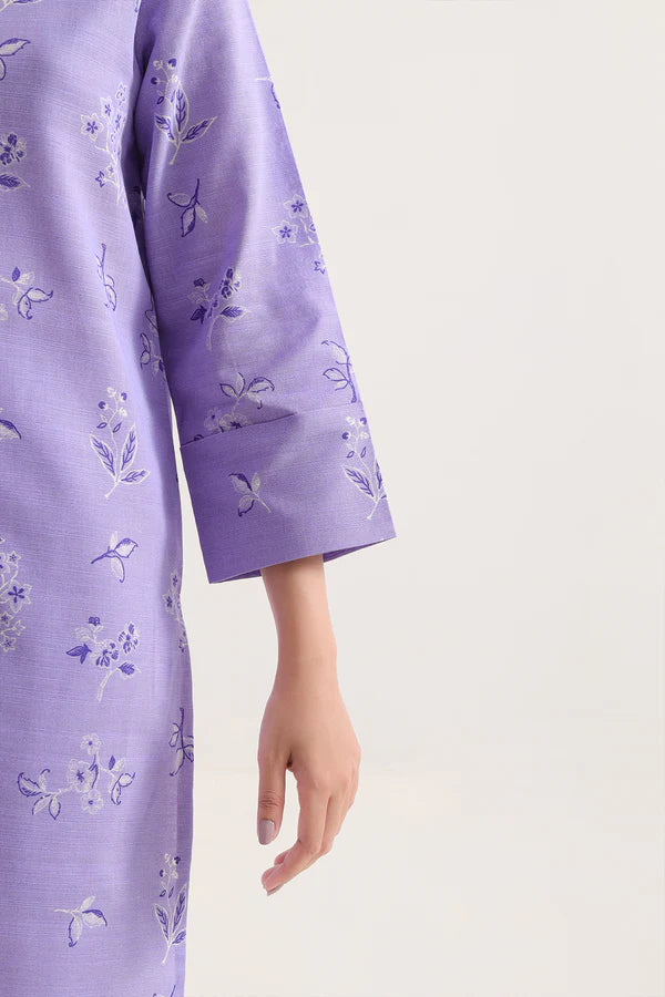 Close-up of the Khaddar weave texture on the Saya 3pc Unstitched Khaddar Suit