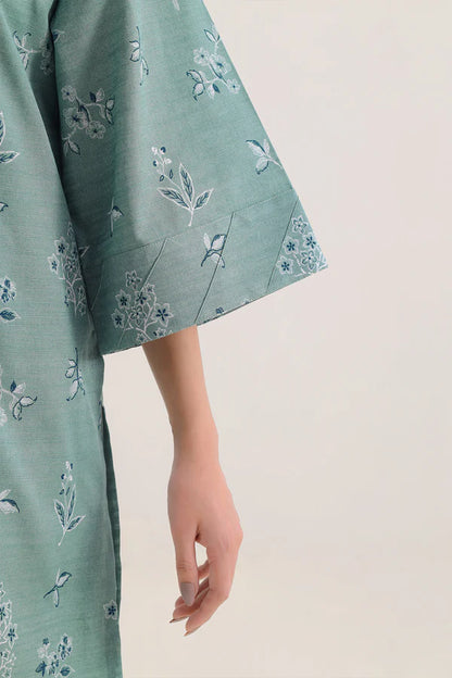 Close-up of the Khaddar weave texture on the Saya 3pc Unstitched Khaddar Suit