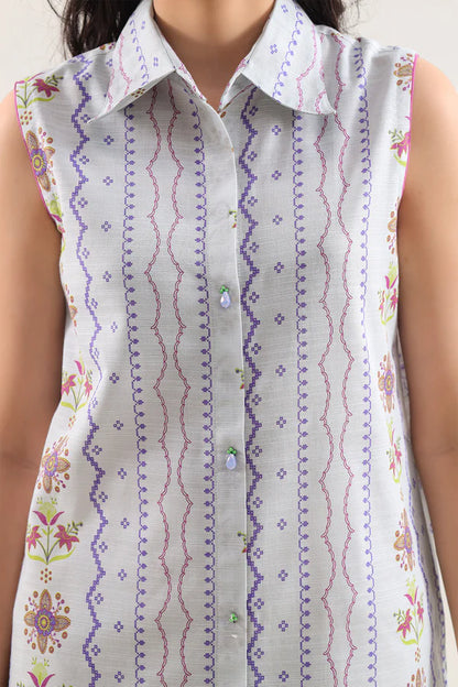 Saya 3pc Unstitched Khaddar Suit | Sky Blue