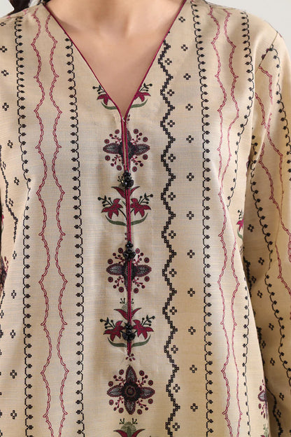 Saya 3pc Unstitched Khaddar Suit | Beige