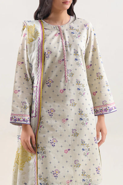 Close-up of the Khaddar weave texture on the Saya 3pc Unstitched Khaddar Suit