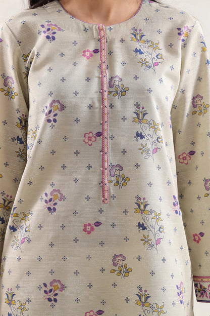 Close-up of the Khaddar weave texture on the Saya 3pc Unstitched Khaddar Suit