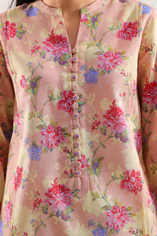 Peach | Saya 3pc Unstitched Lawn Suit
