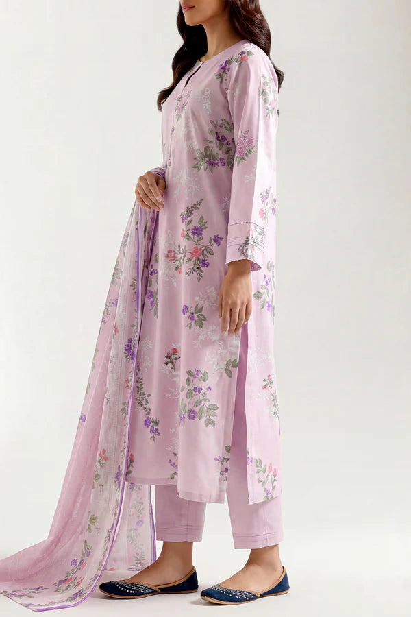 Pink | Saya 3pc Unstitched Lawn Suit