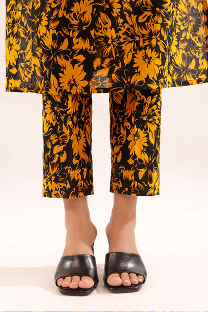 Model wearing Saya 2PC Unstitched Lawn Suit