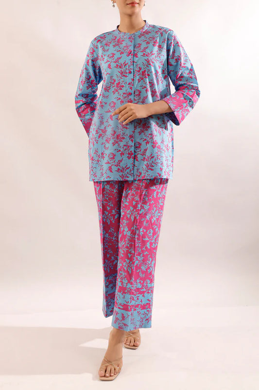 Saya 2pc Unstitched Lawn Suit | Blue