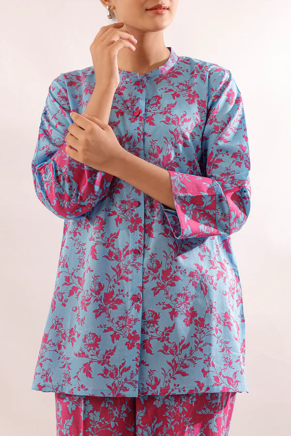 Saya 2pc Unstitched Lawn Suit | Blue
