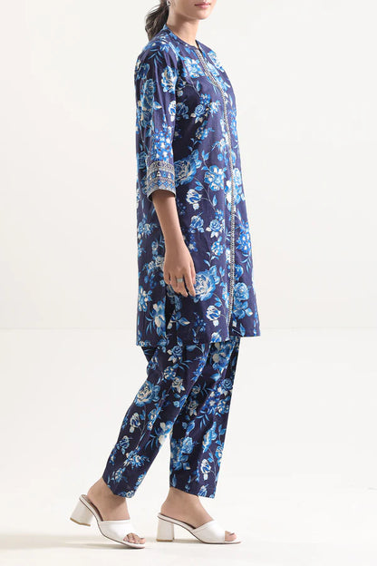 Saya 2pc Unstitched Lawn Suit | Royal Blue