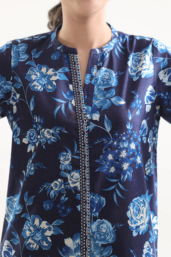 Saya 2pc Unstitched Lawn Suit | Royal Blue